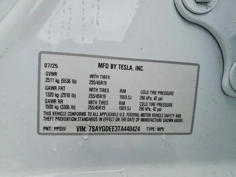 2026 TESLA MODEL Y   