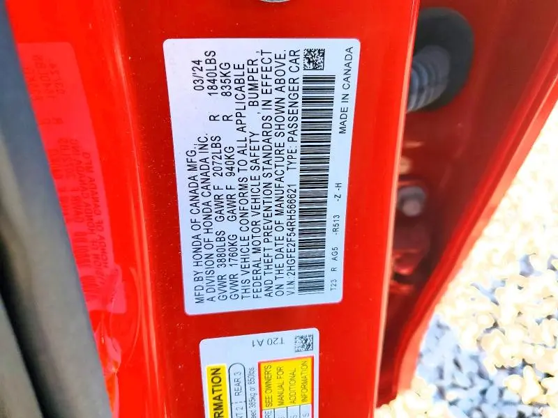 2024 HONDA CIVIC SPORT  