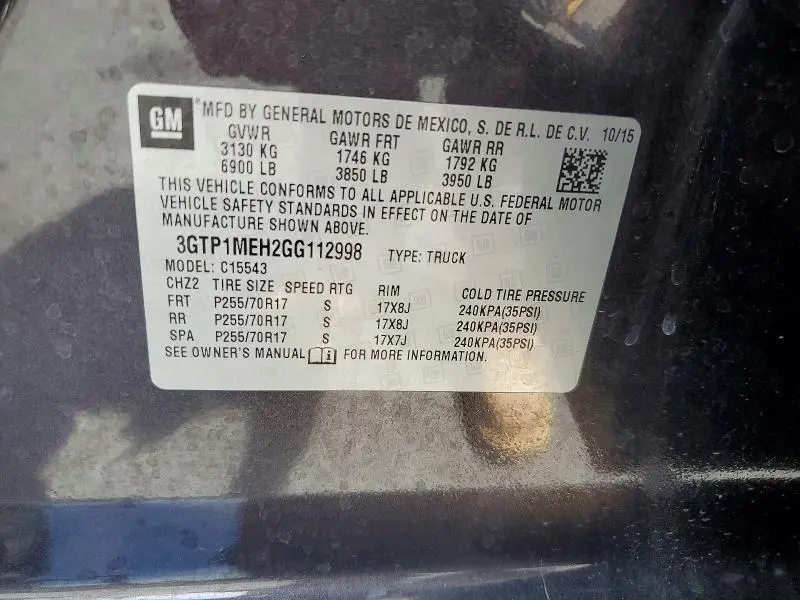 2016 GMC SIERRA C1500 SLE  