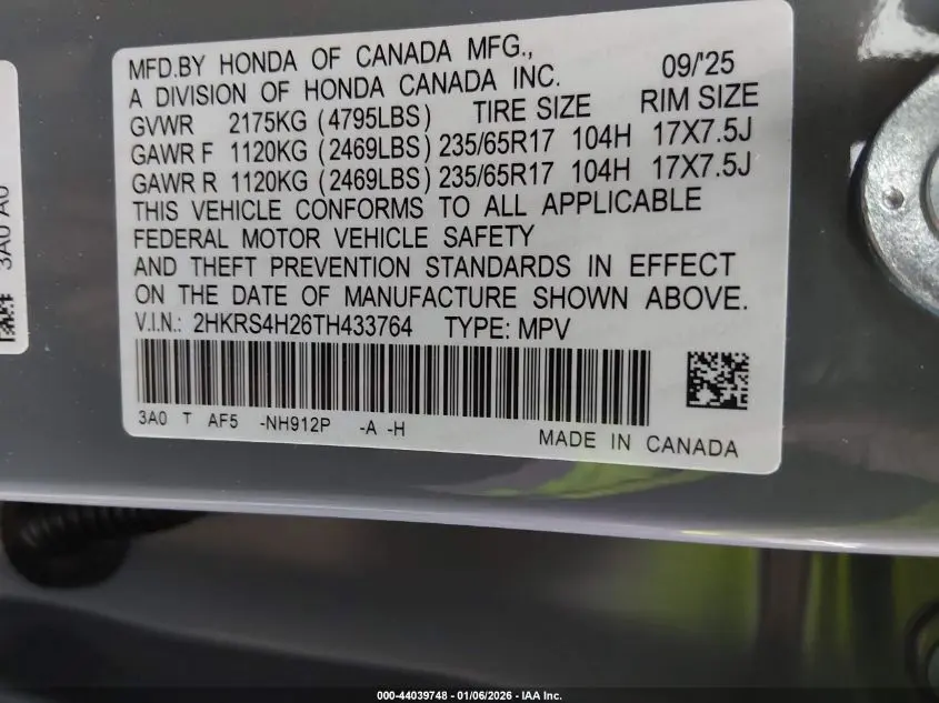 2026 HONDA CR-V LX AWD