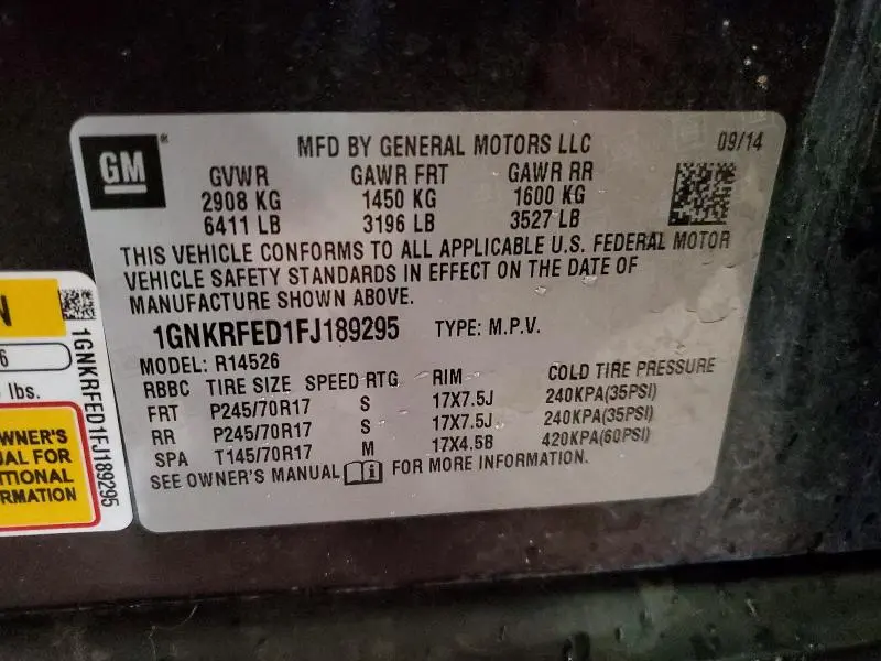 2015 CHEVROLET TRAVERSE LS  