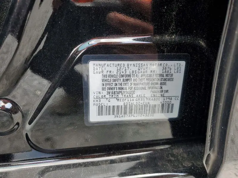 2018 NISSAN SENTRA SV  
