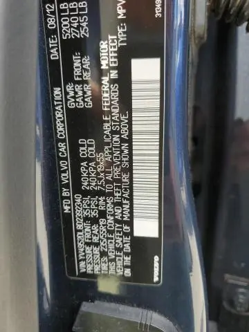 2013 VOLVO XC60 3.2  