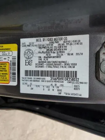2013 FORD FUSION SE  
