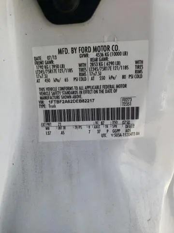 2013 FORD F250 SUPER DUTY  