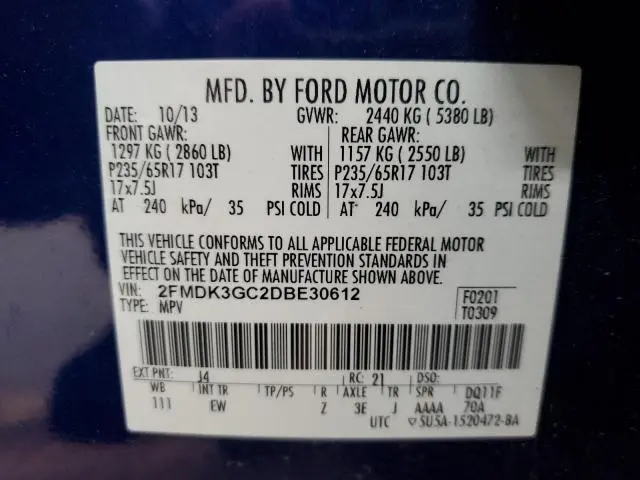 2013 FORD EDGE SE  