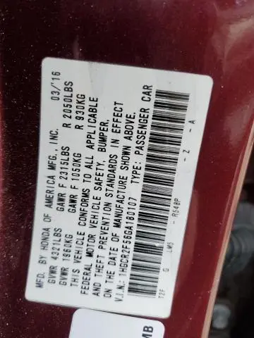 2016 HONDA ACCORD SPORT  