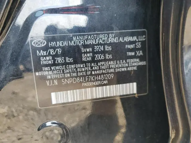 2019 HYUNDAI ELANTRA SEL  