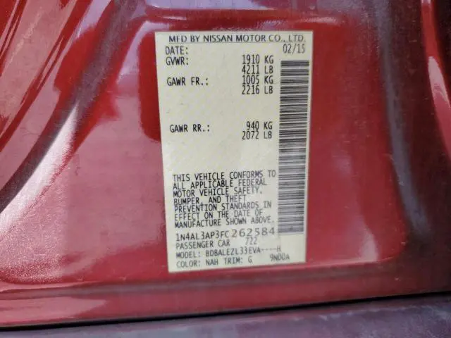 2015 NISSAN ALTIMA 2.5  