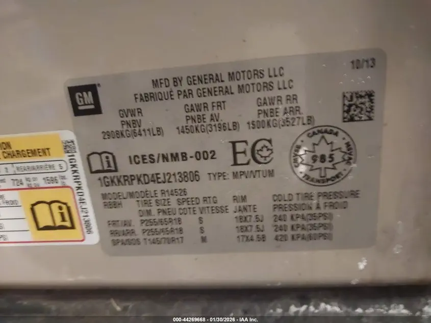 2014 GMC ACADIA SLE-2