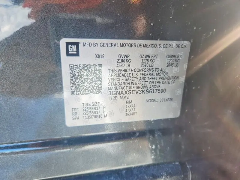 2019 CHEVROLET EQUINOX LS  