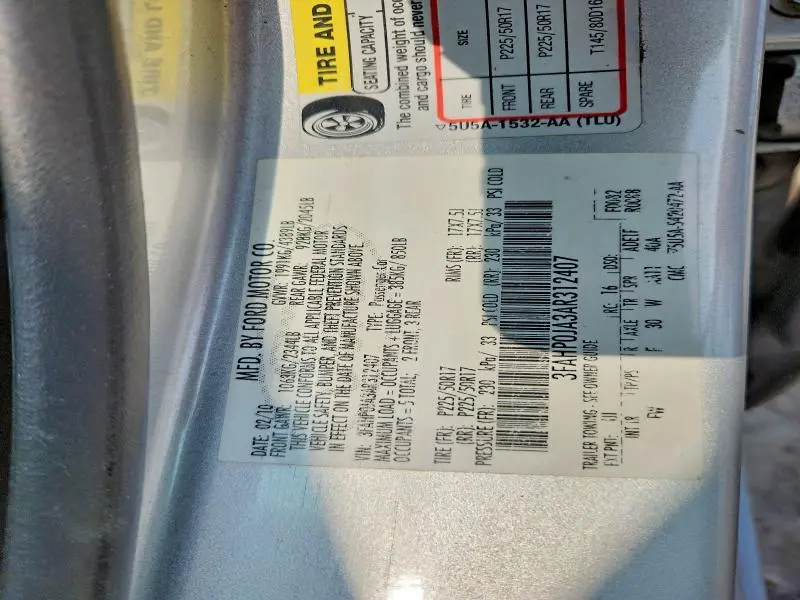 2010 FORD FUSION SEL  