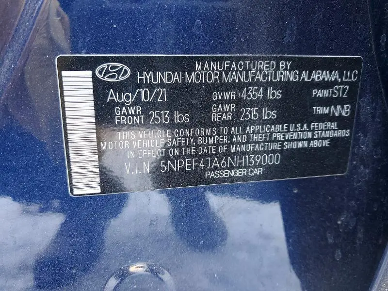 2022 HYUNDAI SONATA SEL  