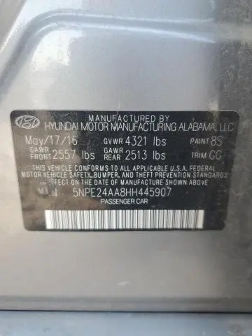 2017 HYUNDAI SONATA ECO