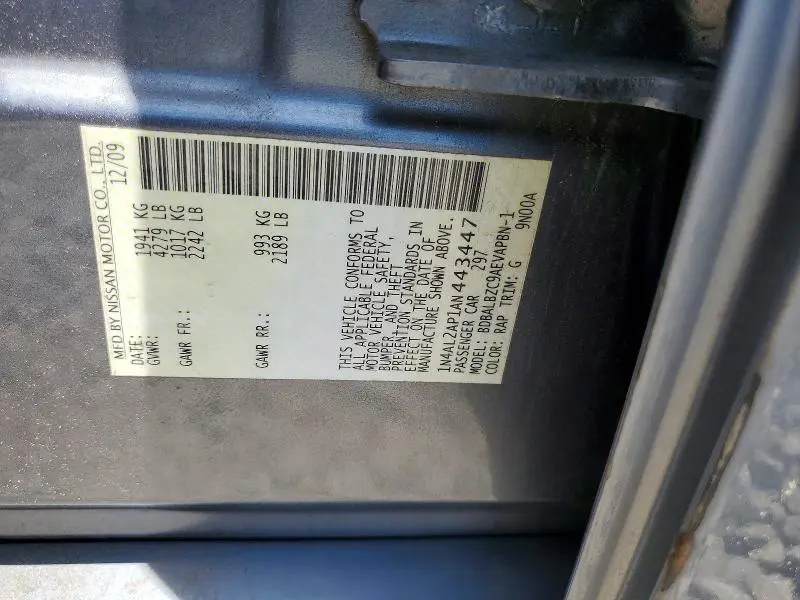2010 NISSAN ALTIMA 2.5  