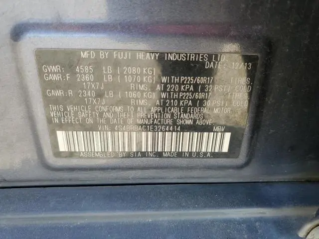 2014 SUBARU OUTBACK 2.5I  