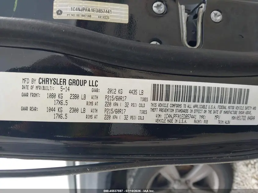 2014 JEEP PATRIOT HIGH ALTITUDE