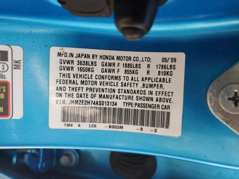 2010 HONDA INSIGHT EX  