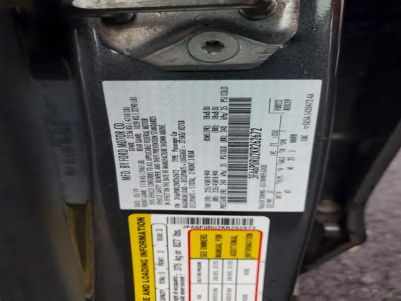 2019 FORD FUSION TITANIUM  