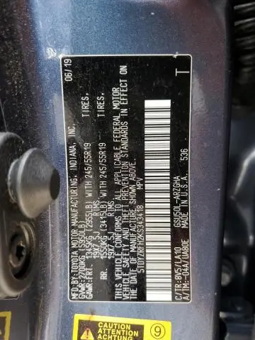 2019 TOYOTA HIGHLANDER LIMITED  
