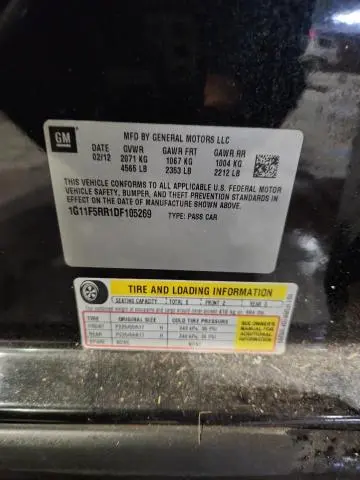 2013 CHEVROLET MALIBU 2LT  