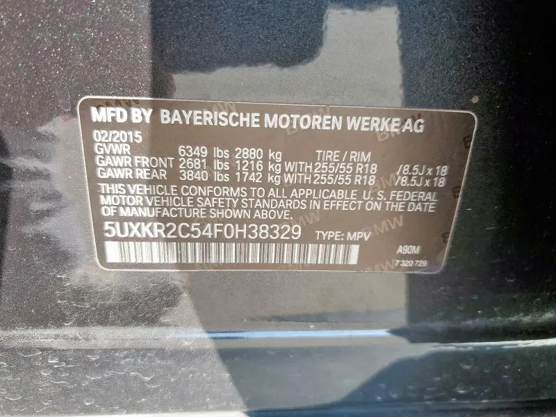 2015 BMW X5 SDRIVE35I  