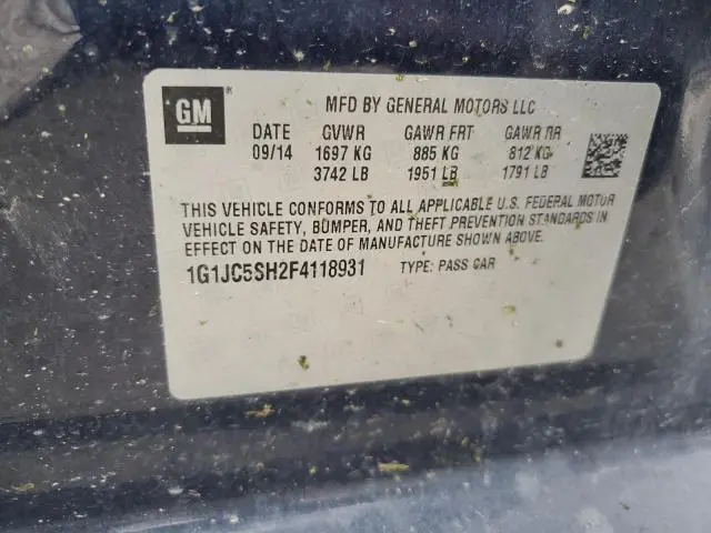 2015 CHEVROLET SONIC LT  