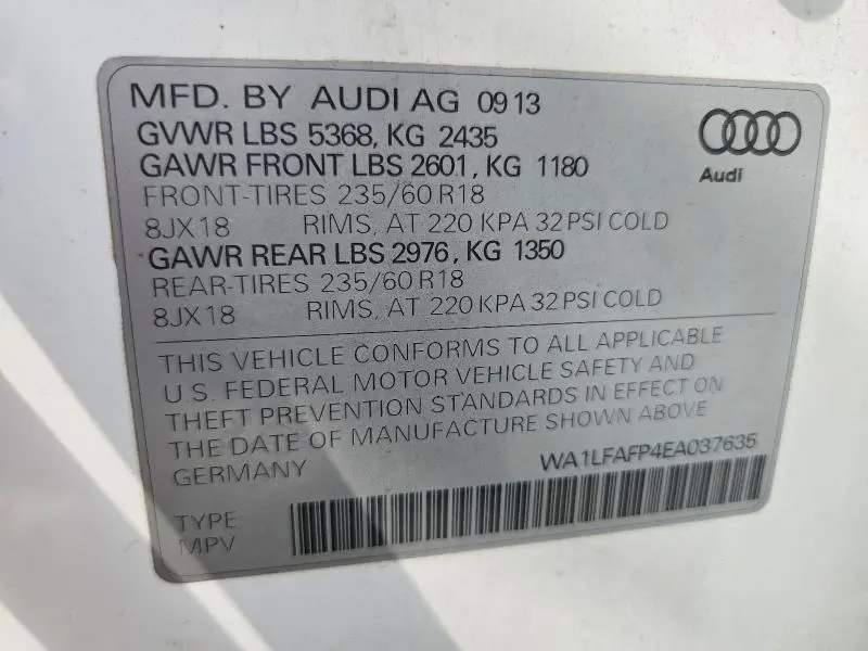 2014 AUDI Q5 PREMIUM PLUS  