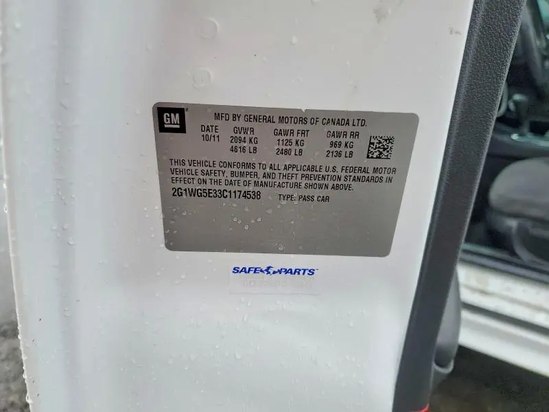 2012 CHEVROLET IMPALA LT  