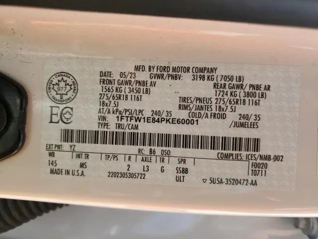 2023 FORD F150 SUPERCREW  