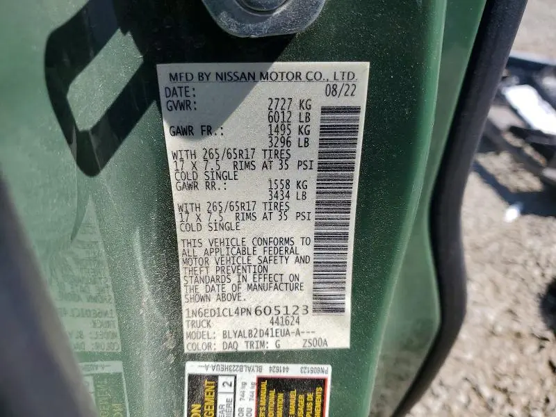 2023 NISSAN FRONTIER SV  