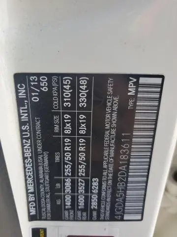 2013 MERCEDES-BENZ ML 350 4MATIC  