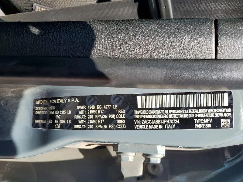 2018 JEEP RENEGADE LATITUDE  