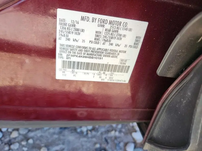 2017 FORD EDGE TITANIUM  