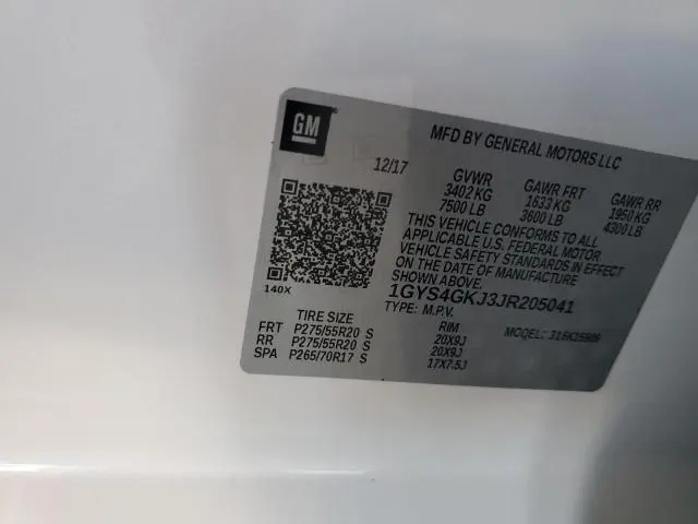 2018 CADILLAC ESCALADE ESV  