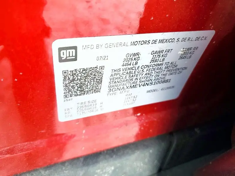 2022 CHEVROLET EQUINOX RS  