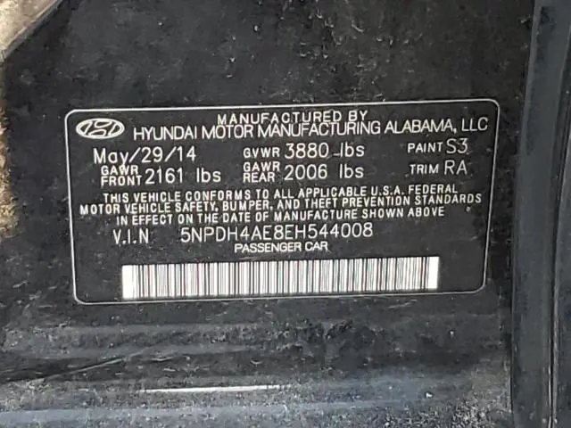 2014 HYUNDAI ELANTRA SE  