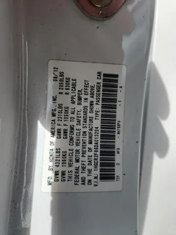 2013 HONDA ACCORD EXL  