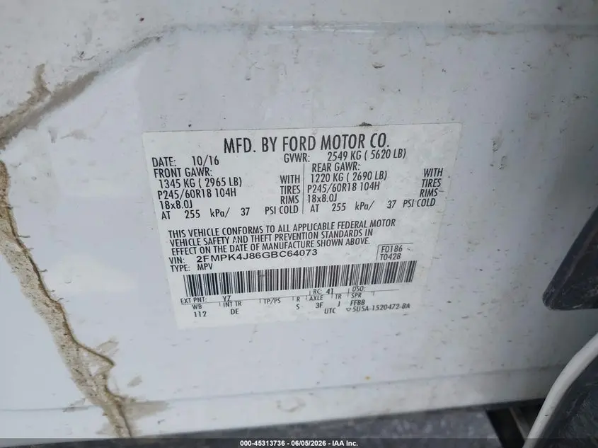 2016 FORD EDGE SEL