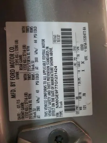 2016 FORD TRANSIT CONNECT XLT  