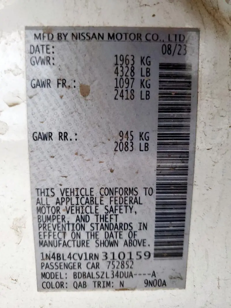 2024 NISSAN ALTIMA SR  