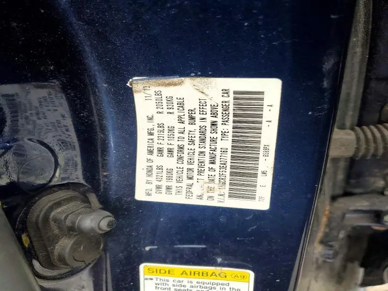 2014 HONDA ACCORD SPORT  
