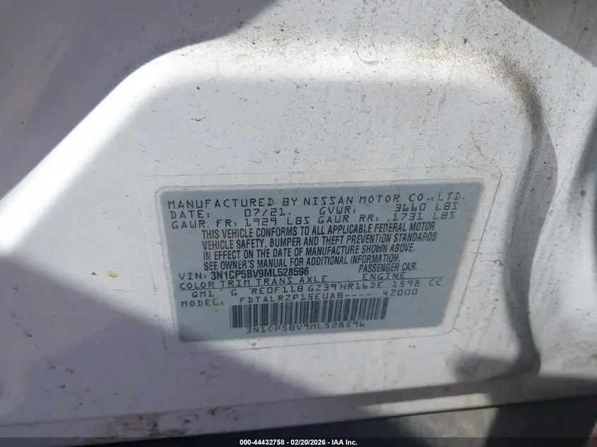 2021 NISSAN KICKS S XTRONIC CVT