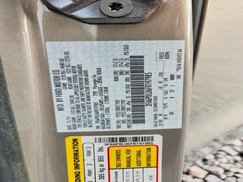 2015 FORD FUSION SE HYBRID  