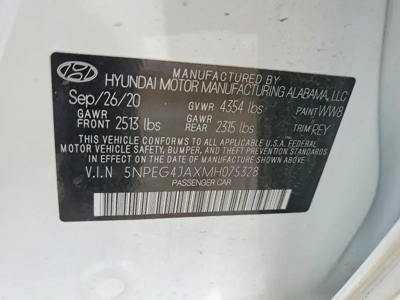2021 HYUNDAI SONATA SE  