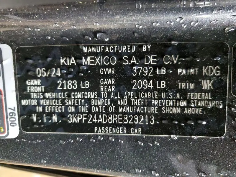 2024 KIA FORTE LX  