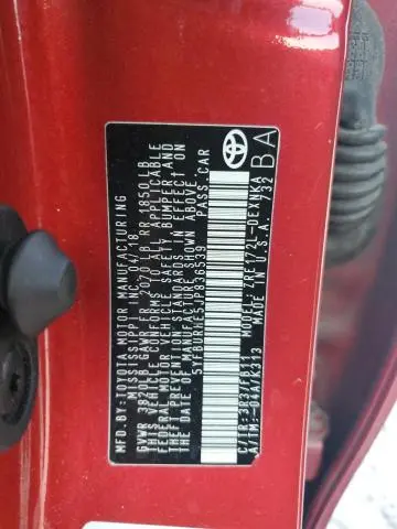 2018 TOYOTA COROLLA L  