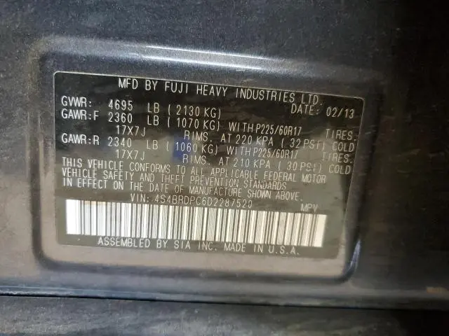 2013 SUBARU OUTBACK 3.6R LIMITED  