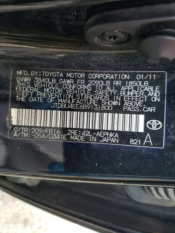 2011 TOYOTA COROLLA LE  