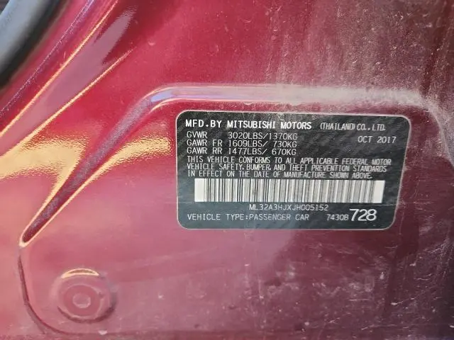 2018 MITSUBISHI MIRAGE ES  